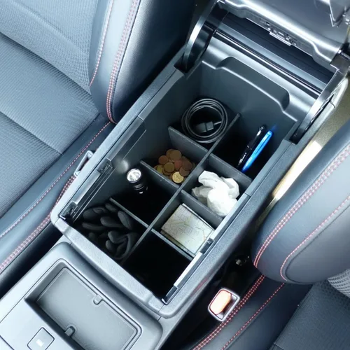 Vista 3 de Organizador de consola central OCD™ para Toyota Camry modelos 2012/2017. Fabricado en EE. UU.