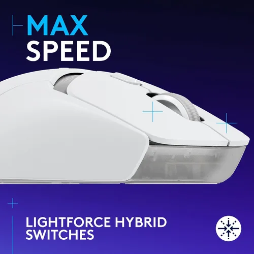 Vista 2 de Logitech G 309 Lightspeed - Mouse inalámbrico para juegos, ligero, interruptores LIGHTFORCE, sensor Hero 25K, batería de más de 300 horas, 6 botones