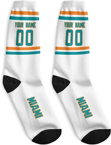 Vista 3 de Calcetines personalizados para hombre, número y nombre de los fanáticos del fútbol, regalos personalizados para hombres y mujeres