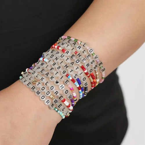 Vista 3 de HSWYFCJY Pulsera de título de canción de álbum para mujer, pulseras inspiradas en TS para amantes de la música, regalos para fanáticos del cantante