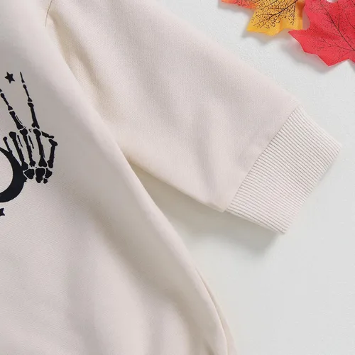 Vista 99 de Ropa de Halloween para bebé niña, sudadera con estampado de calabaza, mameluco de burbujas, lindo traje de Acción de Gracias de otoño