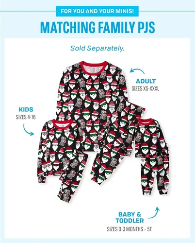 Vista 2 de The Children's Place Pijama de Navidad unisex para bebé, algodón