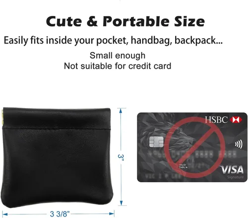 Vista 6 de VOFOON Actualización Mini monedero de cuero para apretar, pequeña bolsa de joyería de cuero, bolsa de viaje de cuero para hombresmujeres, paquete