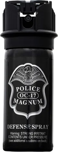 Vista 9 de POLICE MAGNUM Autodefensa en espray de pimienta, fuerza máxima, rango de 16 pies, unidad de aplicación de la ley portátil, fabricado en los Estados