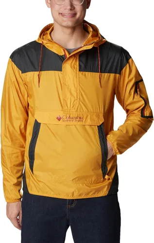 Vista 24 de Columbia Cortavientos Challenger para hombre pepita dorada/verde piedra