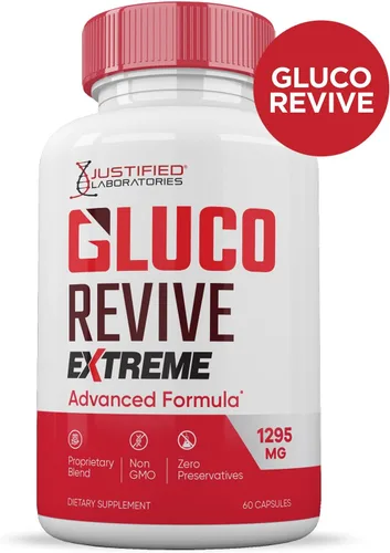 Vista 3 de Gluco Revive Extreme 1295MG Píldoras Glyco Support Fórmula avanzada Gluorevive Soporte de glucógeno formulado con cúrcuma berberina resveratrol ajo