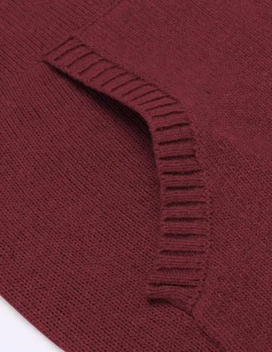 Vista 4 de COOFANDY Suéter con cuello de chal para hombre, ajuste relajado, casual, de algodón, tejido de punto trenzado con bolsillos