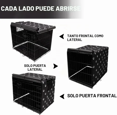 Vista 3 de Pet Prime Funda para jaula de perro para jaulas de alambre de 24, 30, 36, 42, 48 pulgadas, para exteriores, para perrera de mascotas, lavable a