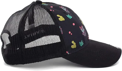 Vista 3 de ARIAT Gorra de cactus negra para mujer con cierre a presión