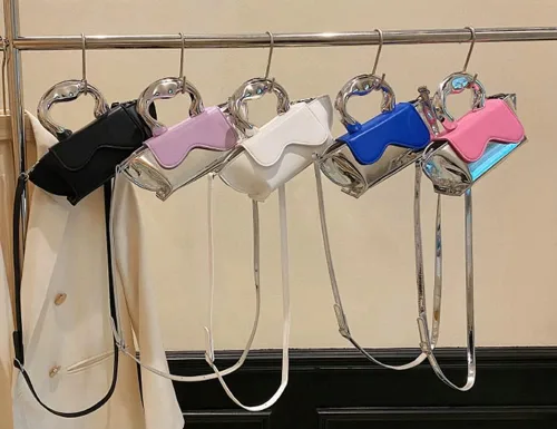 Vista 9 de Bolso pequeño de color plateado, bolsos cruzados, bolsos de noche Y2K, bolso de mano para mujer, bolsos de hombro, bolsa de mano para mujer 2024