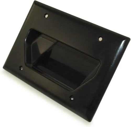 Vista 6 de DATA COMM Electronics 45-0001-BK - Placa empotrable de bajo voltaje (1 banda, 2 unidades), color negro