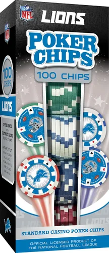 Vista 17 de Masterpieces Casino - NFL Buffalo Bills - Juego de fichas de póquer de alta calidad de 100 piezas con bandeja