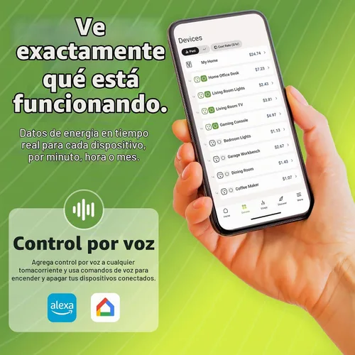 Vista 2 de Emporia - Enchufe inteligente con monitoreo de energía, enchufe inteligente WiFi funciona con Alexa y Google Home - Enchufe WiFi de 15A