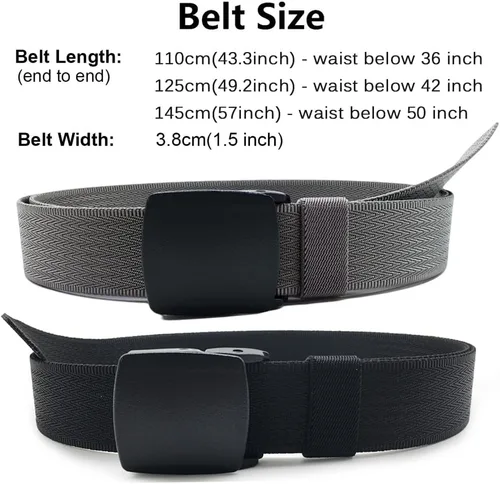 Vista 5 de WYuZe Cinturón de nailon para hombre sin metal sin níquel, cinturón táctico militar para senderismo