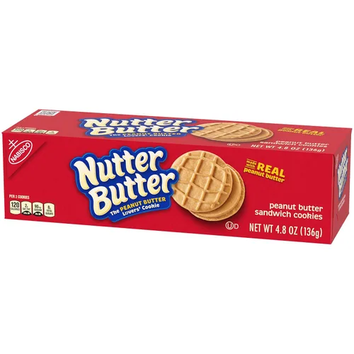 Vista 4 de Nutter Butter Galletas sándwich de mantequilla de maní, 4.8 onzas