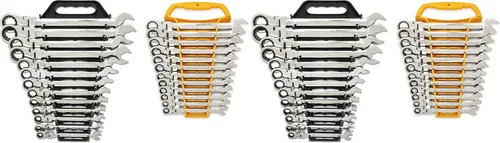 Vista 17 de GEARWRENCH Juego de llaves de trinquete combinadas flexibles de 25 piezas, SAE/MM - 86730
