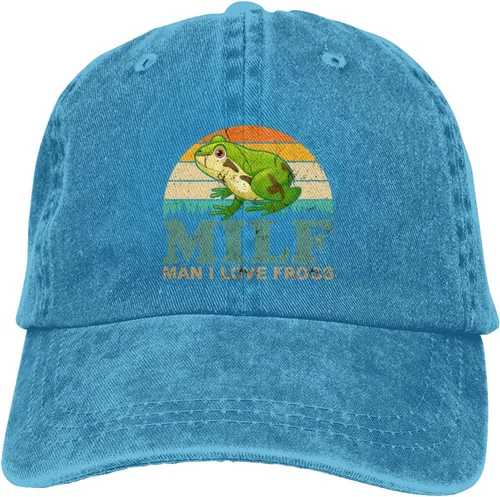 Vista 30 de Sombrero de ranas Hombre I Love Frogs Sombrero Hombres Gorra de béisbol Gorras ajustables