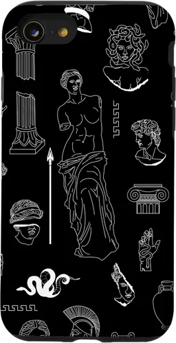 Vista 18 de Ancient Greece Statues Greek Aesthetic Black Case for iPhone 17