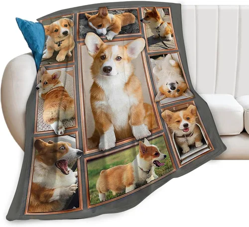 Vista 25 de Manta de Tiro de Perro Akita - Regalos y Decoración para Niñas, Mujeres, Niños, Adultos - Suave, Cálida y Acogedora de Vellón para Sofá, Sillón