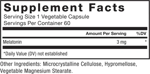 Vista 6 de Force Factor Melatonina 3 mg, suplemento sin medicamentos, vegano, sin OMG, 60 cápsulas vegetales