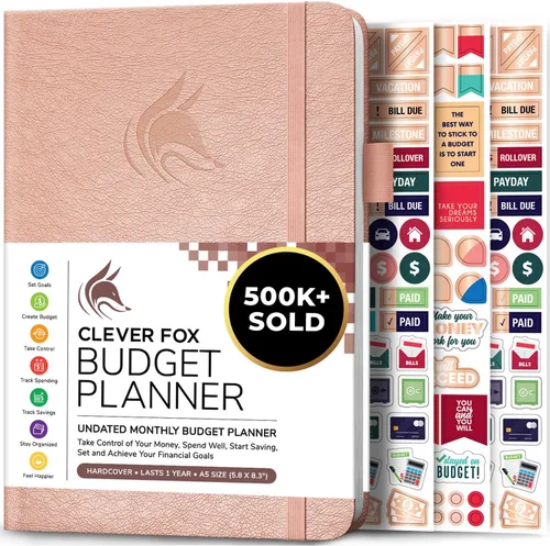 Vista 40 de Clever Fox Planificador de presupuesto de bolsillo, mini cuaderno de seguimiento de gastos. Organizador de presupuestos mensual, cuaderno