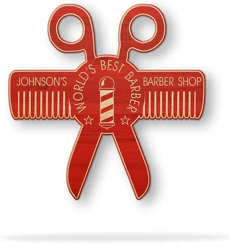 Vista 6 de Adorno de peluquero personalizado, decoración de peluquería para peluquería, el mejor adorno de peluquero del mundo, adorno de Navidad de poste