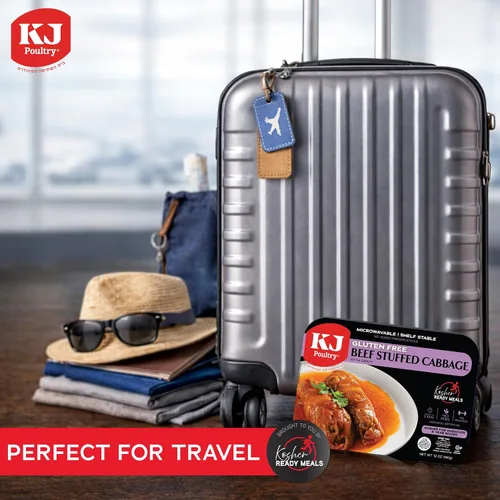 Vista 7 de KJ Poultry Kosher para comidas sin gluten, rollos de repollo relleno de carne de res en salsa (paquete de 1) entrada preparada completamente cocida