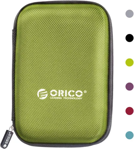 Vista 13 de ORICO Estuche para disco duro de 2.5 pulgadas, bolsa de transporte de almacenamiento de unidad externa, impermeable, a prueba de golpes