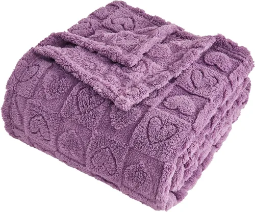 Vista 11 de FY FIBER HOUSE - Mantas con diseño de corazón a cuadros, mantas suaves y cálidas para regalos para amantes, madres, padres, lavables y ligeras
