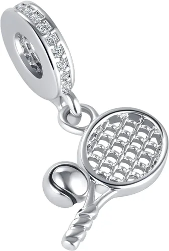 Vista 2 de YSAHan Abalorio deportivo con diseño de tenis y béisbol, para pulsera Pandora