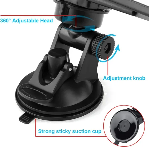 Vista 4 de Espejo retrovisor de coche de 9.8 pulgadas con ventosa, espejo retrovisor interior de auto ajustable antirreflejos, espejo interior de vehículo HD