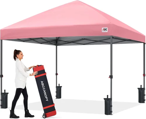Vista 43 de ABCCANOPY Tienda de campaña desplegable de 10 x 10, protección contra la Beige