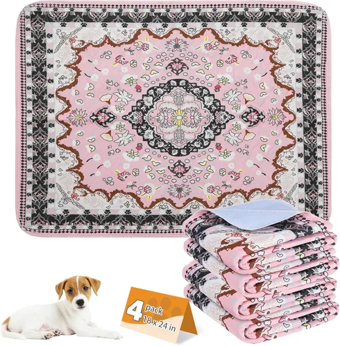 Vista 27 de KOOLTAIL Almohadillas lavables para orina de perros, paquete de 2 almohadillas de entrenamiento súper absorbentes reutilizables impermeables