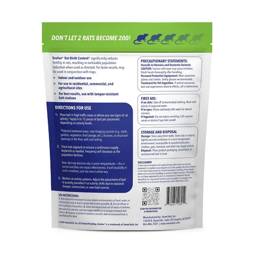 Vista 9 de Evolve Rat Anticonceptivo Salchichas de cebo suave – 1.5 libras Scientifically Proven Rat Population Control Not a Poison, Long-Term Population