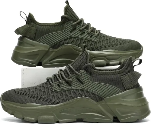 Vista 7 de Zapatos deportivos para caminar para hombre, ligeros, transpirables, informales, suela suave, cómodos, para el trabajo, gimnasio, entrenamiento