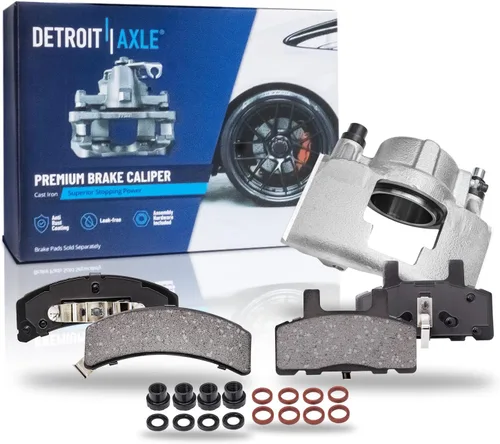 Vista 43 de Detroit Axle - Pastillas de freno para Ford F-150 99-03, 02 Lincoln Blackwood, Pastillas de freno de cerámica delanteras y traseras con repuesto