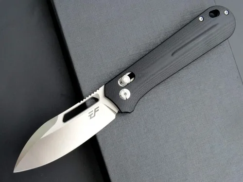 Vista 3 de Eafengrow EF963 Cuchillo plegable D2 Hoja de acero G10 Mango EDC Herramientas Cuchillos para trabajar al aire libre Camping (negro)