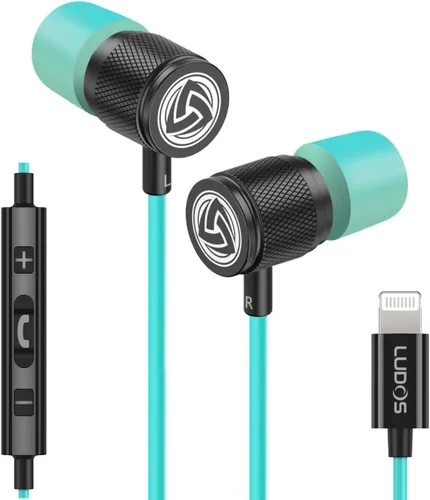 Vista 9 de LUDOS Auriculares con cable ultra intraauriculares, 5 años de garantía, auriculares con micrófono, auriculares con cancelación de ruido, espuma