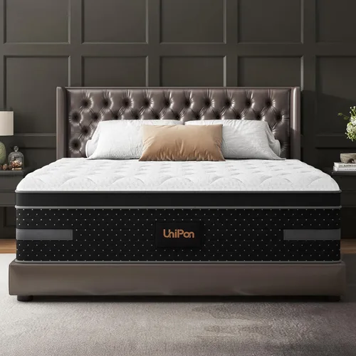 Vista 8 de Colchón firme de tamaño matrimonial de 12 pulgadas, colchón híbrido con soporte lumbar y hombro extra, cama de habitación de invitados en una caja