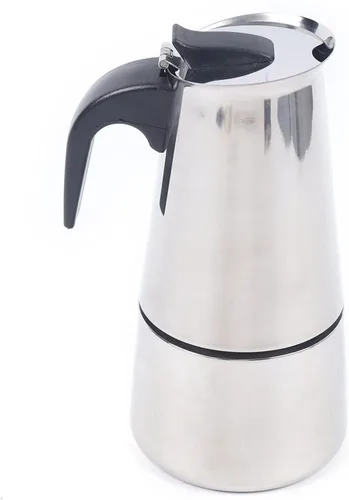 Vista 8 de Cafetera de café para café con leche, cafetera de acero inoxidable, cafetera moka con estufa eléctrica de 110 V, 500 W, cafetera para el hogar