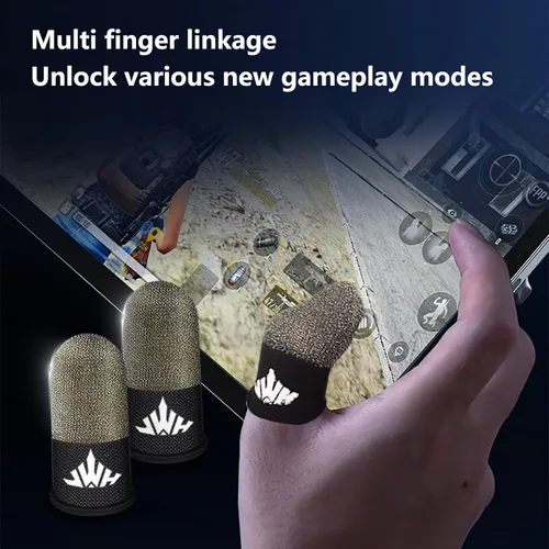 Vista 4 de JWH Controlador de juegos para iPad Mango lavable y reutilizable Antideslizante Silicona Gamepad Agarre de mano Multidedos Activadores Operación