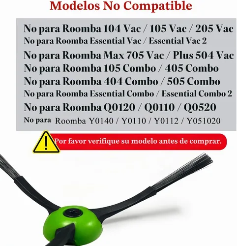 Vista 3 de 6 Pack de cepillos laterales de repuesto compatibles con iRobot Roomba i & j & e Series Todos los modelos, accesorios de cepillos de barrido