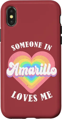 Vista 5 de iPhone 16 Someone In Amarillo Loves Me City Heart Case