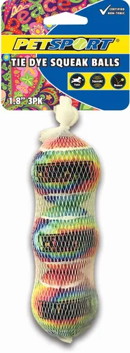Vista 4 de PetSport Pelota de tenis chirriante para perros Paquete de 3 pelotas pequeñas (1.8 pulgadas) seguras para mascotas y bolas de goma extra gruesas