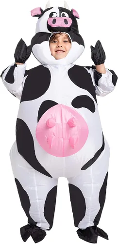 Vista 5 de Spooktacular Creations - Disfraz inflable de vaca de Halloween de lujo para niños