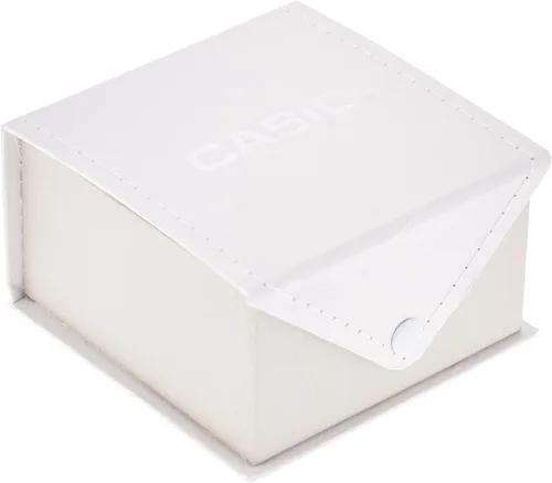 Vista 5 de Casio Reloj analógico de cuarzo para mujer, correa de acero inoxidable plateada, caja redonda de 1.024in