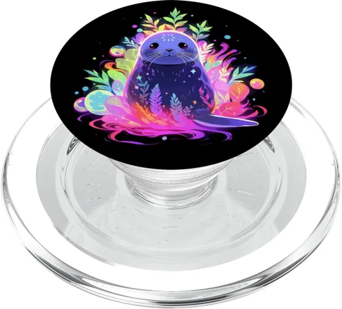 Vista 7 de PopSockets PopGrip intercambiables con sello de león marino marino