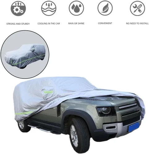 Vista 2 de Funda impermeable para automóvil para todo tipo de clima, compatible con Land Rover Defender 110 2020-2024, cubierta de protección exterior