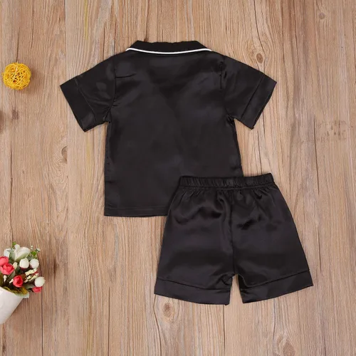 Vista 137 de Conjunto de pijama de manga larga con botones para niña pequeña, conjunto de ropa de dormir