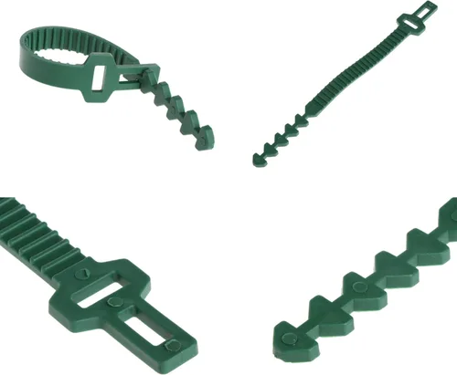 Vista 4 de 8 bandas de soporte para estacas de árbol, correas de árbol para estacas, entrelazado ajustable resistente, reutilizables, para plantas de jardín